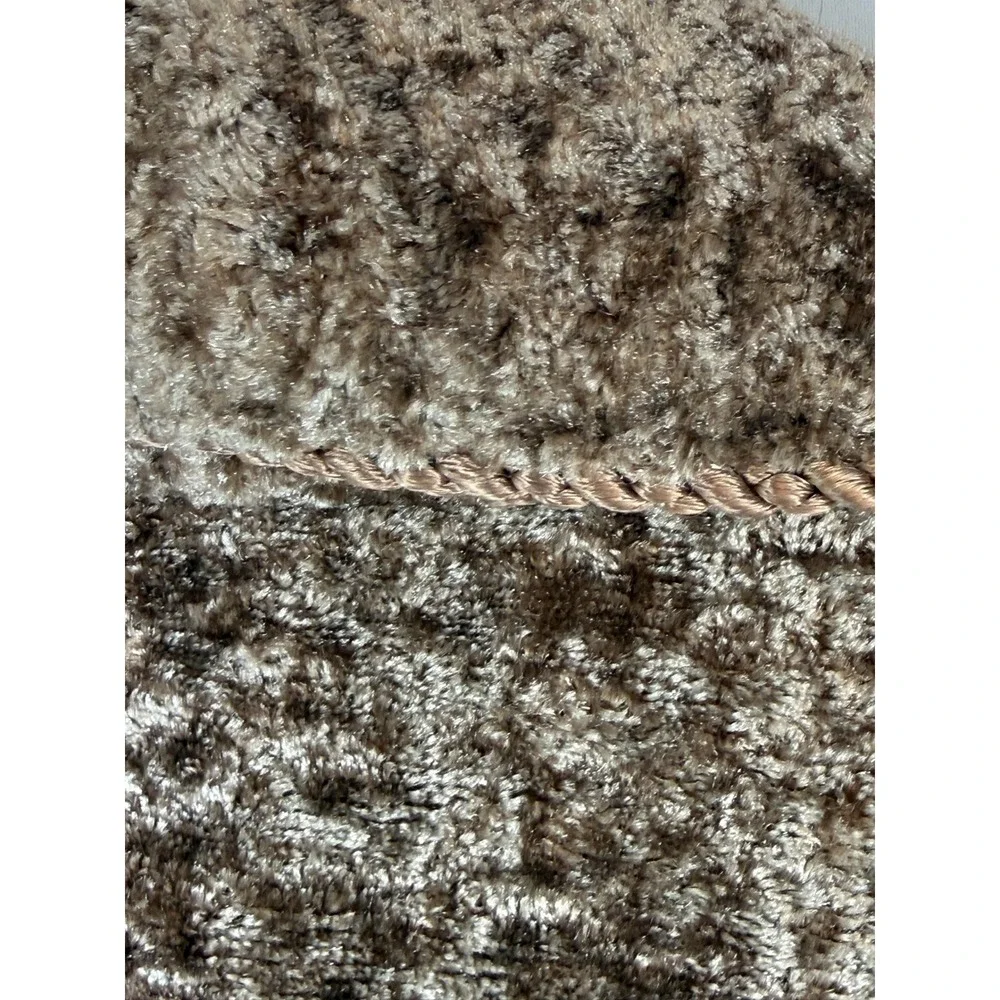 Cabernet Women's XL Brown Crushed Velvet Long Robe Belted Shawl Collar Vintage